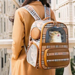 Balo da cao cấp Burberry cho chó mèo